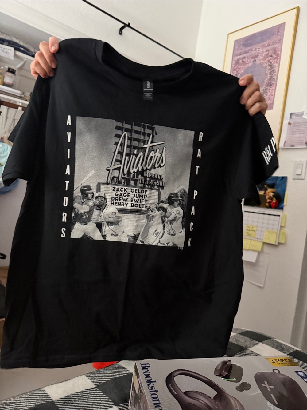 Gildan Black 'Aviators Rat Pack' Graphic Tee